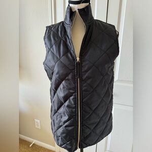 Mud Pie Quilted Black Vest size small (4-6)